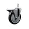 Service Caster 5'' Black Poly Wheel Swivel 7/16'' Grip Ring Stem Caster with Brake SCC-GR20S514-PPUB-BLK-PLB-716138 - alternate 1